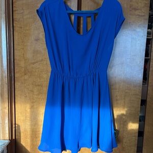Lush Royal Blue Dress with Elegant Straps